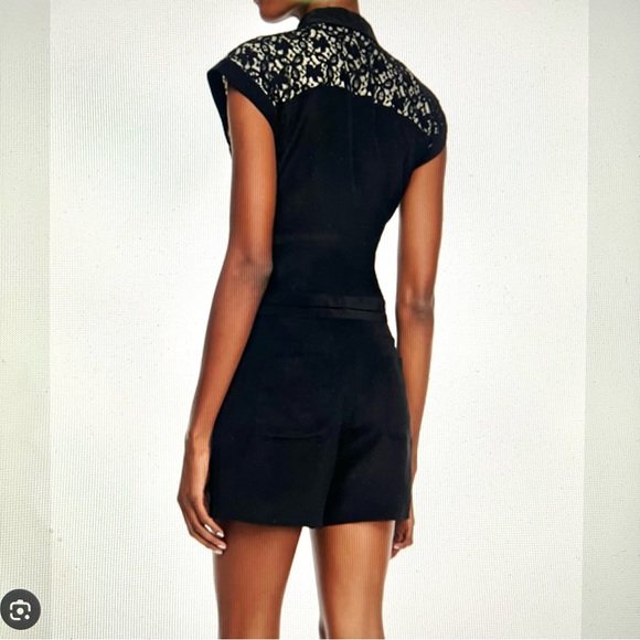 Marc by Marc Jacobs Leila Silk Lace Romper Black Size 4 - Picture 2 of 9